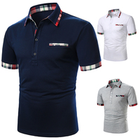 Męska koszulka Polo koszula męska koszulka Polo z krótkim rękawem koszulka Polo w kontrastowych kolorach nowa odzież letnia Streetwear moda codzienna męska topy 4